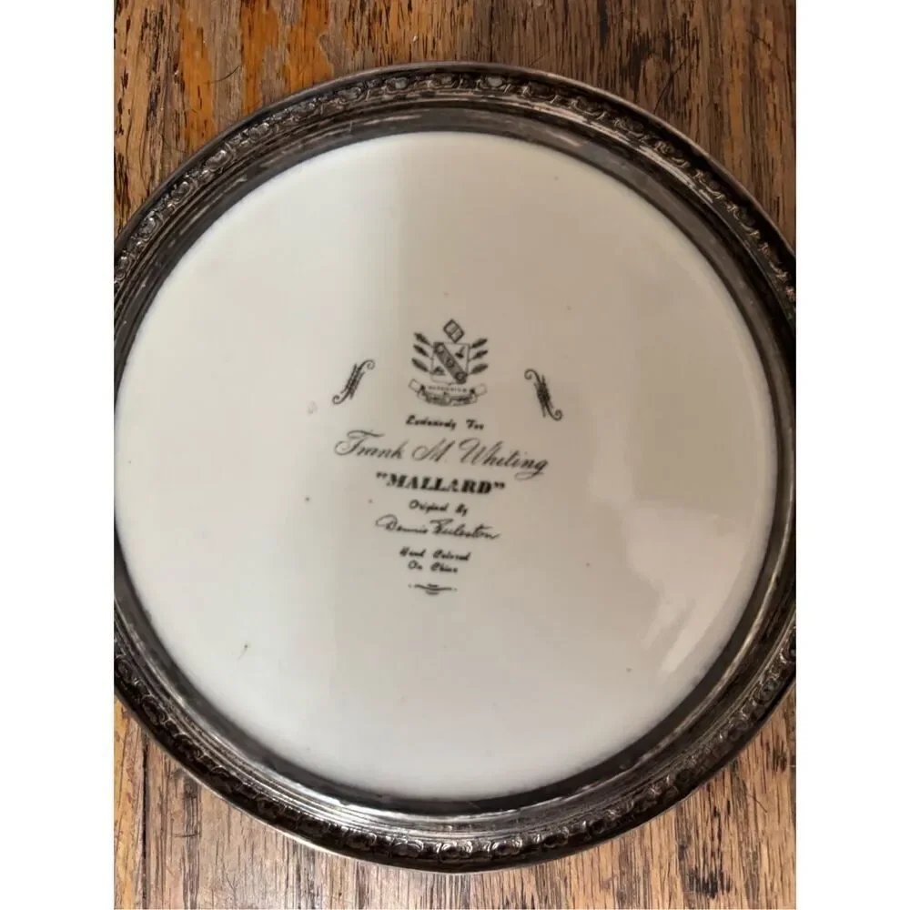 Vintage 1949 Frank M. Whiting  sterling silver coaster dish